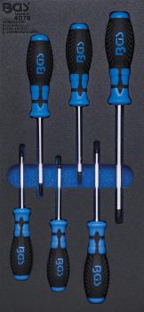 BGS Werkstattwageneinlage 1/3: Schraubendreher T-Profil (für Torx) 6-tlg. 4078